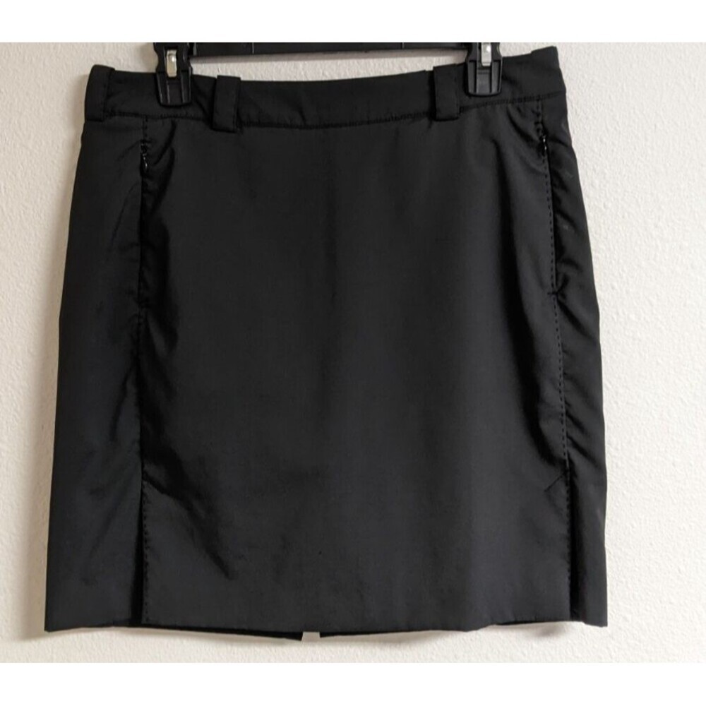 Women's Nike Golf  Dri-Fit Black Skort Zip Back Zip Pockets Size 8